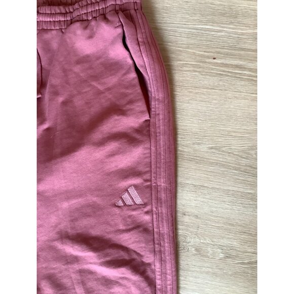 Adidas Preloved Crimson All Szn French Terry 3-Stripes Straight Leg  Women Sz L - Picture 4 of 6